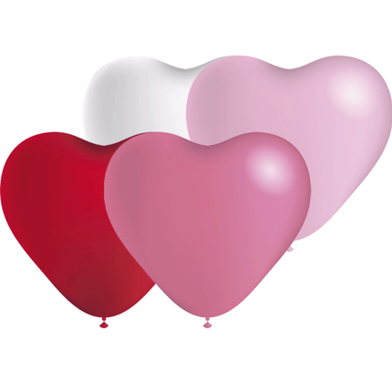 50 Ballons Coeur Assortie Latex 10