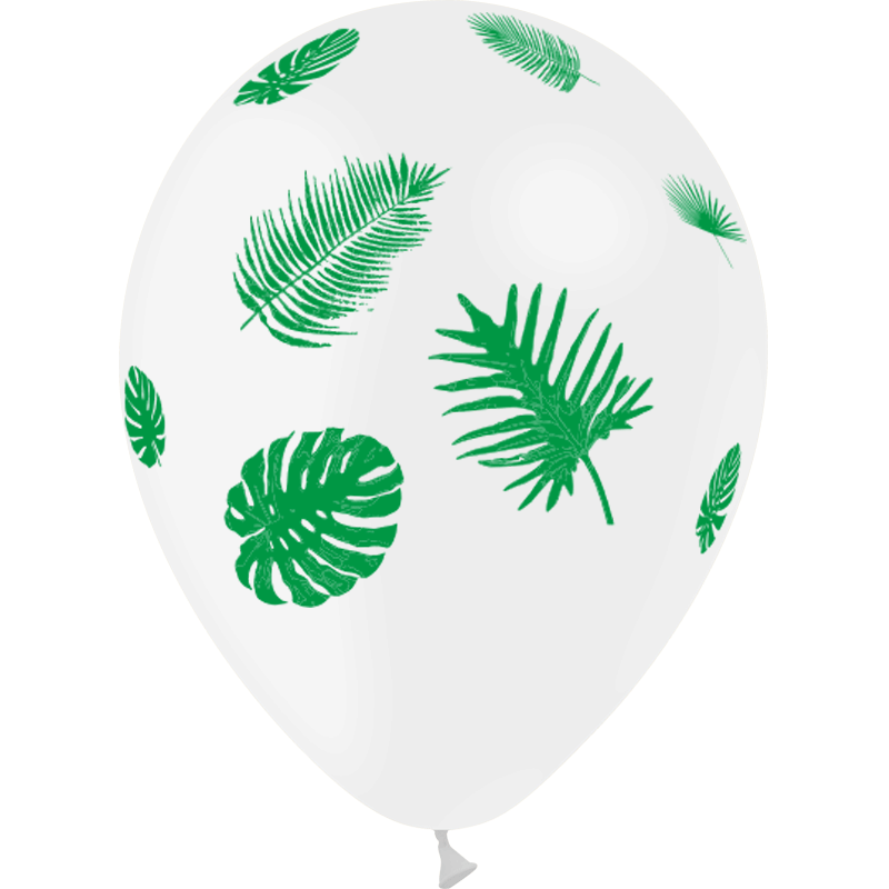 8 Ballons HG95 Feuillage Tropical - PMS